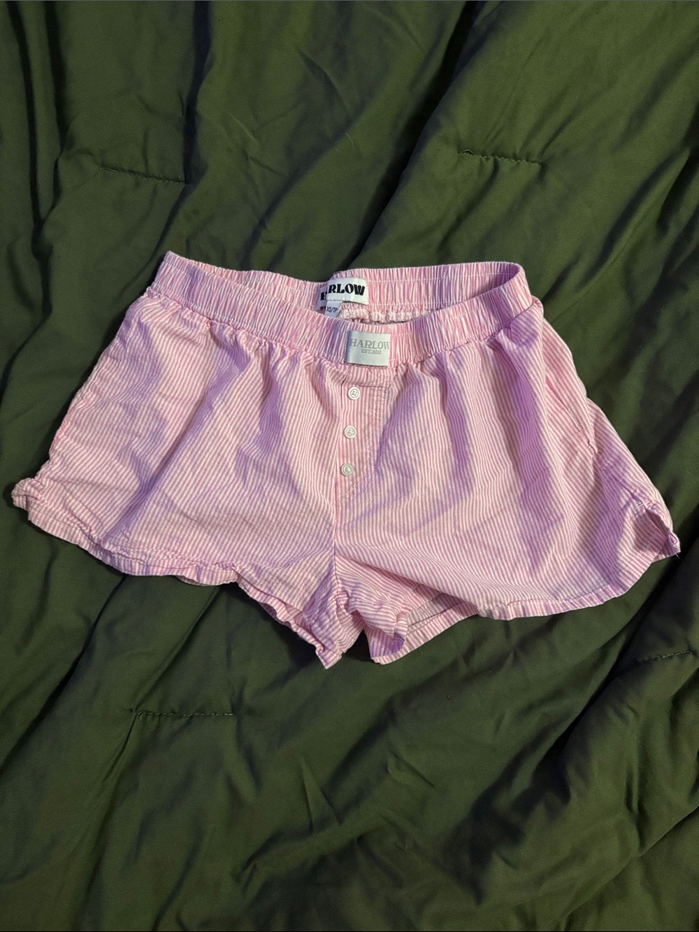 Harlow Pink Striped Seersucker Sleep Shorts